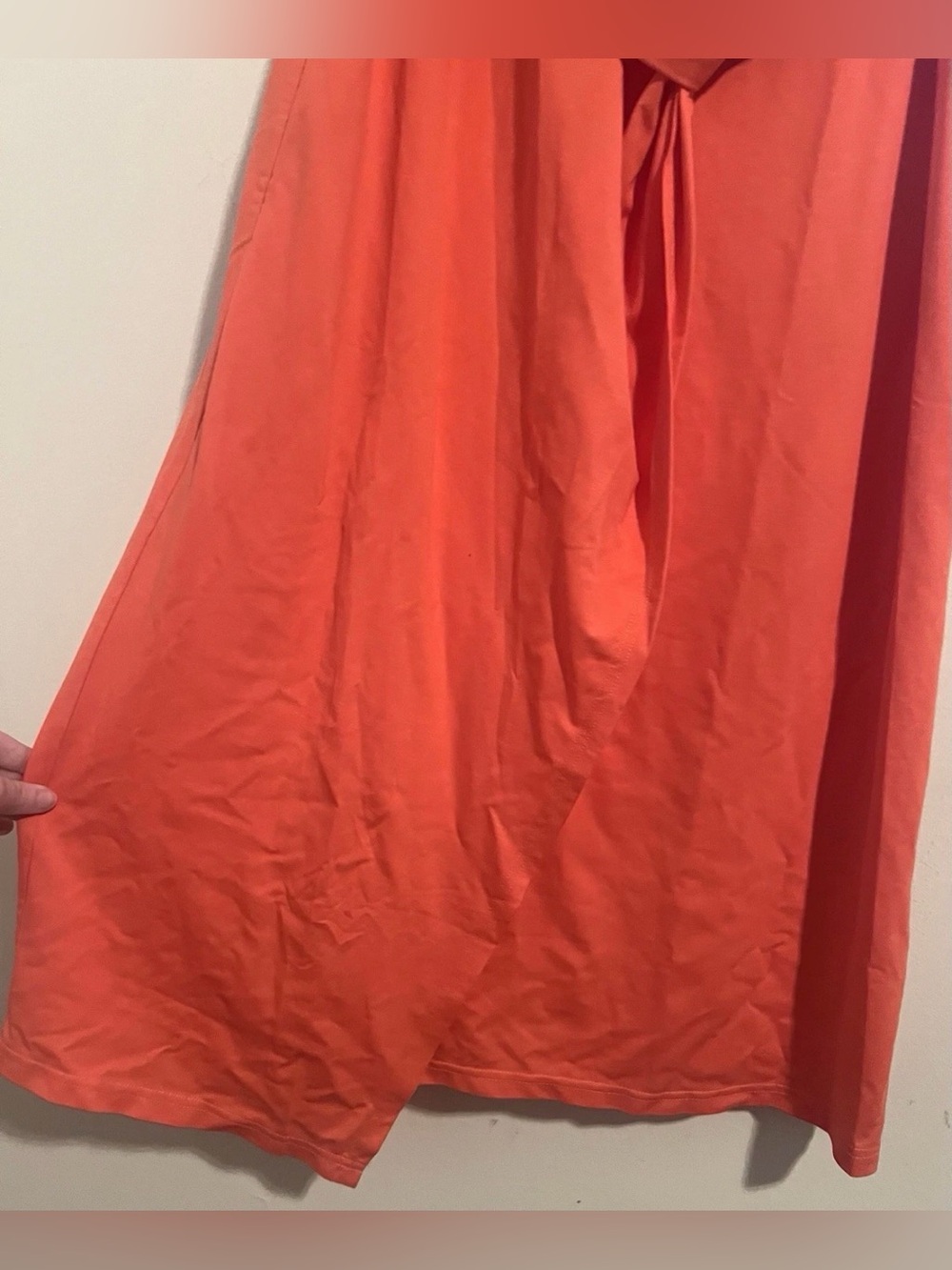 NWT Women’s JASAMBAC Sleeveless Orange Midi Dress with Knotted Waist Size XL - Picture 11 of 16